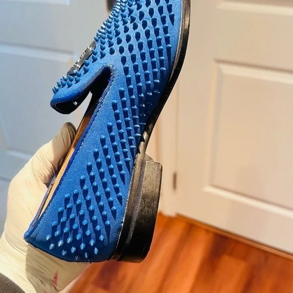 Stacy Adam’s Royal Blue Sabre Spiked Loafers. - Picture 7 of 16